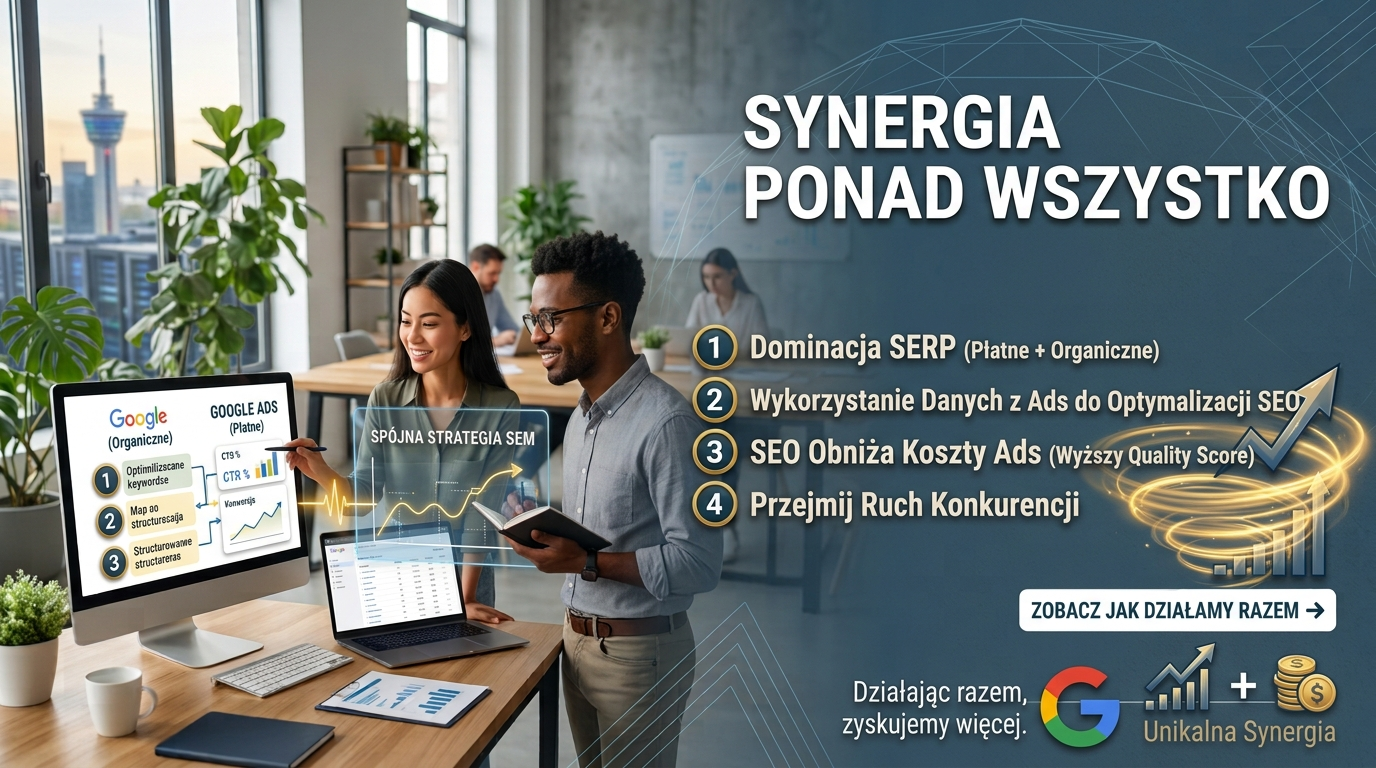 Synergia ponad wszystko. Dlaczego SEO i Google Ads działają najlepiej w duecie?